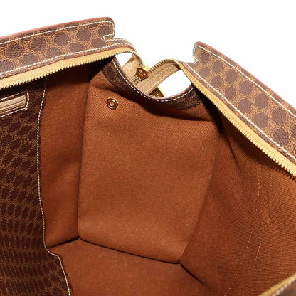 Celine Macadam Tote Bag Leather Brown Gold Vintage — view 8