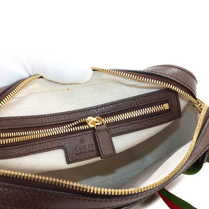 Gucci Jumbo GG Messenger Shoulder Bag Canvas Leather Camel Ebony — view 8