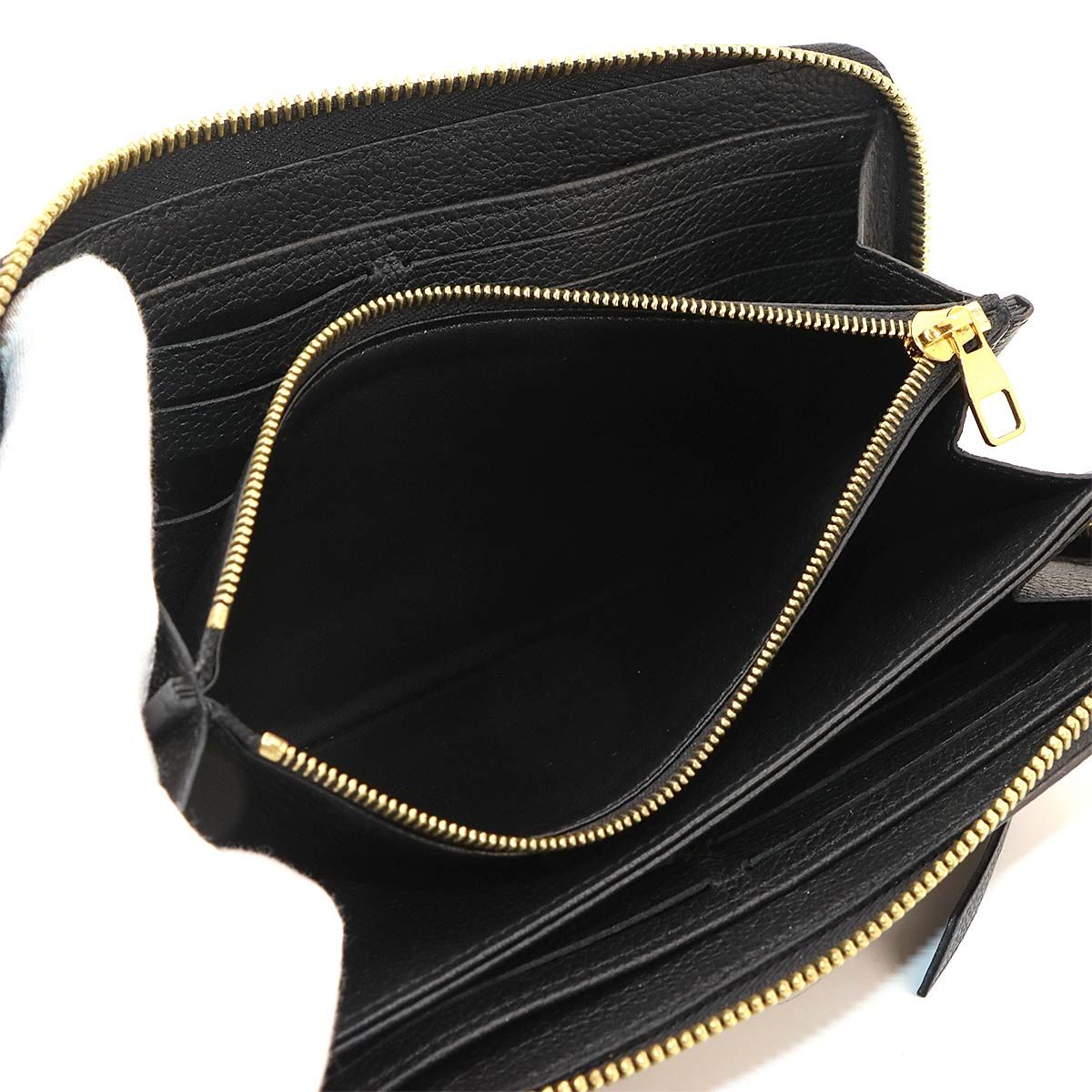 Louis Vuitton Bicolor Monogram Empreinte Zippy Wallet Leather Black — view 6