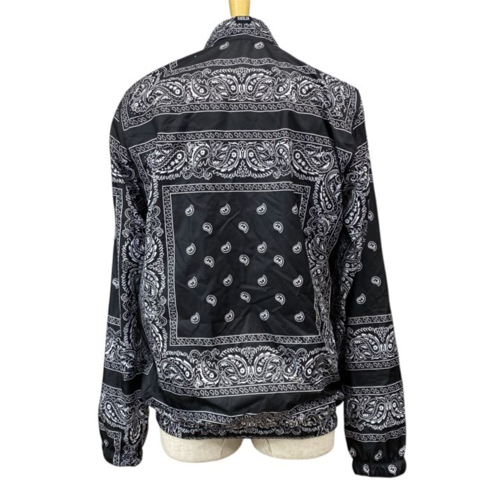 Dolce & Gabbana Zip Up Jacket Paisley Polyester Black Casual — view 3