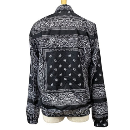 Dolce & Gabbana Zip Up Jacket Paisley Polyester Black Casual — view 3