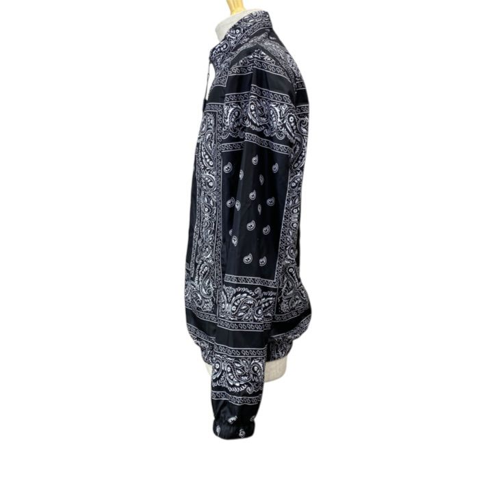 Dolce & Gabbana Zip Up Jacket Paisley Polyester Black Casual — view 2