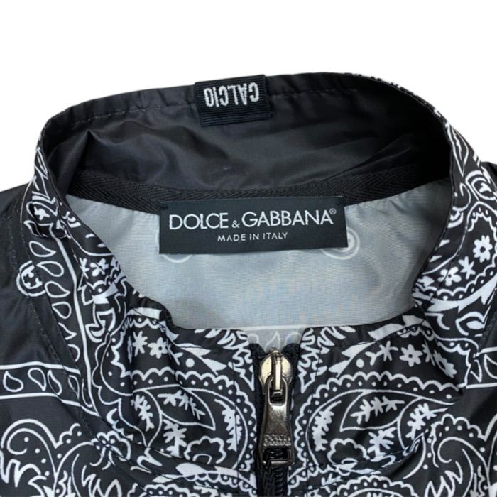 Dolce & Gabbana Zip Up Jacket Paisley Polyester Black Casual — view 5