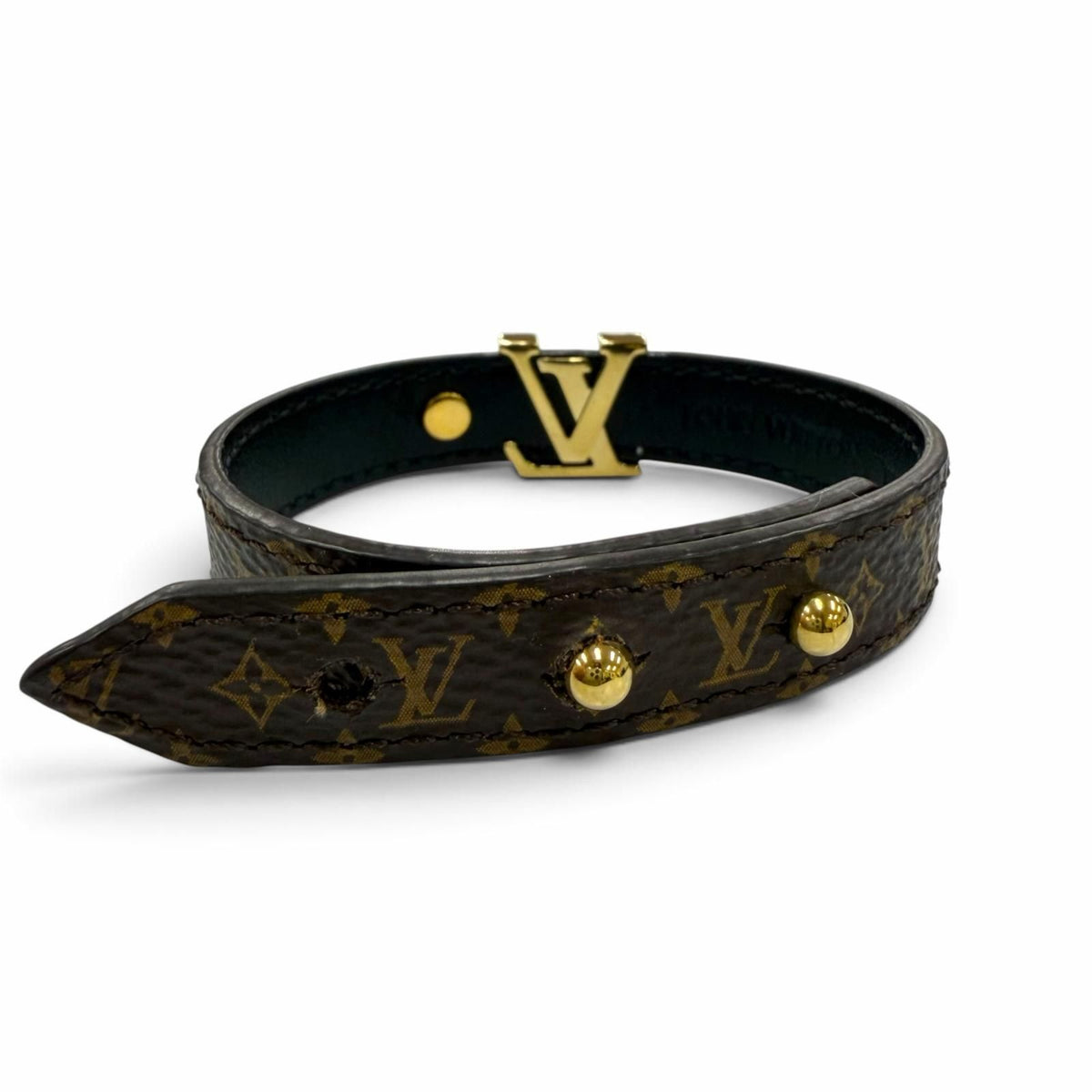 Louis Vuitton Monogram Bracelet LV Iconic Leather Brown 19 — view 4