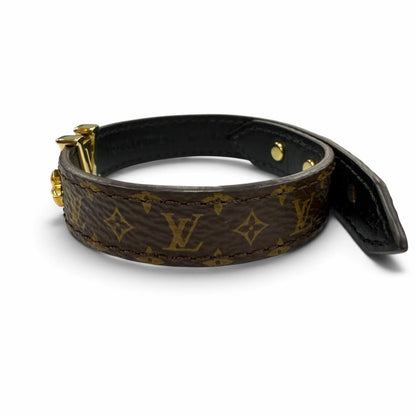 Louis Vuitton Monogram Bracelet LV Iconic Leather Brown 19 — view 3