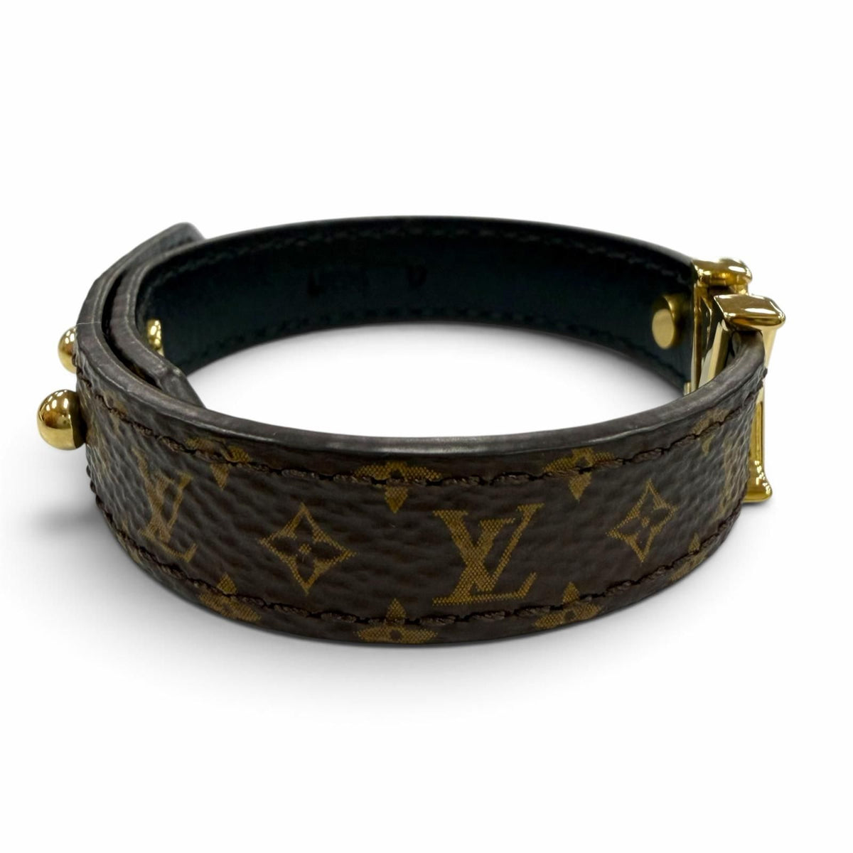 Louis Vuitton Monogram Bracelet LV Iconic Leather Brown 19 — view 5