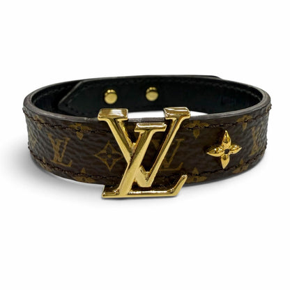 Louis Vuitton Monogram Bracelet LV Iconic Leather Brown 19