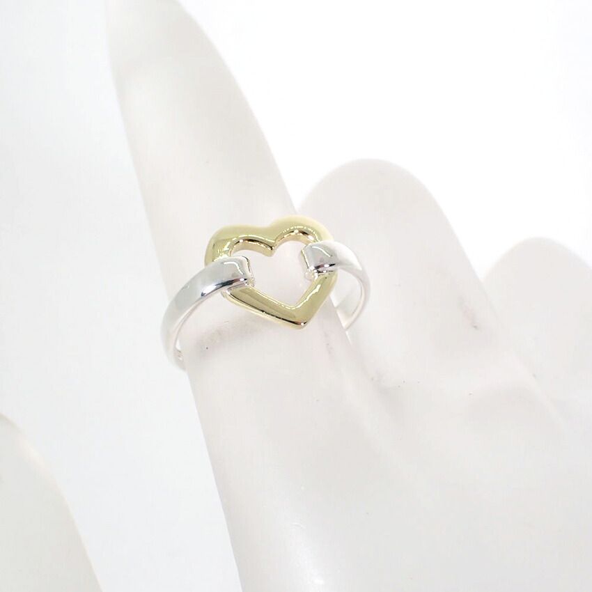 Tiffany & Co 925/750 Open Heart Ring — view 7