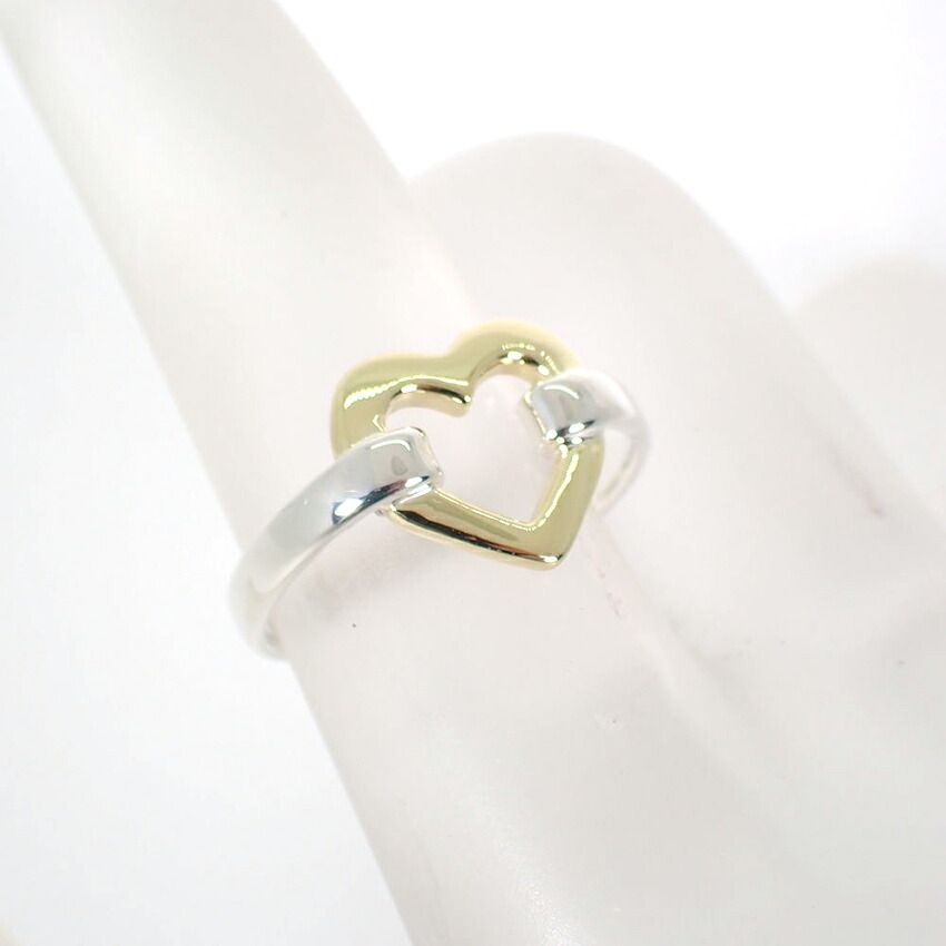 Tiffany & Co 925/750 Open Heart Ring — view 6
