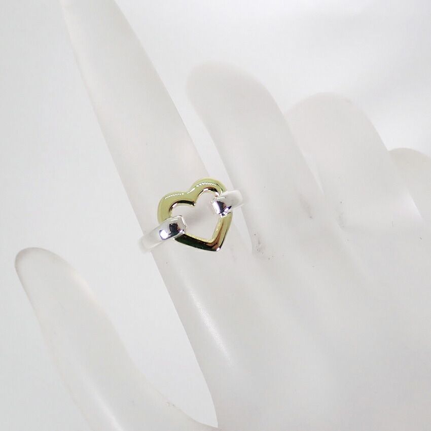 Tiffany & Co 925/750 Open Heart Ring — view 4