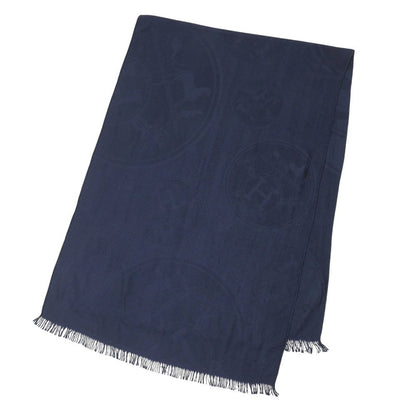 Hermes Shawl H Logo Cashmere Silk Large Fringe Scarf — view 3