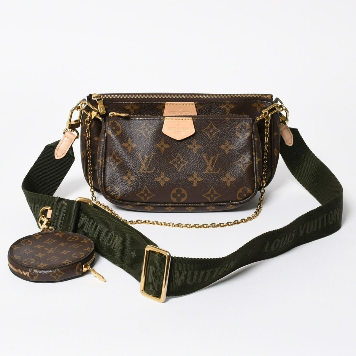Louis Vuitton Monogram Multi Pochette Accessoires Khaki Shoulder Bag