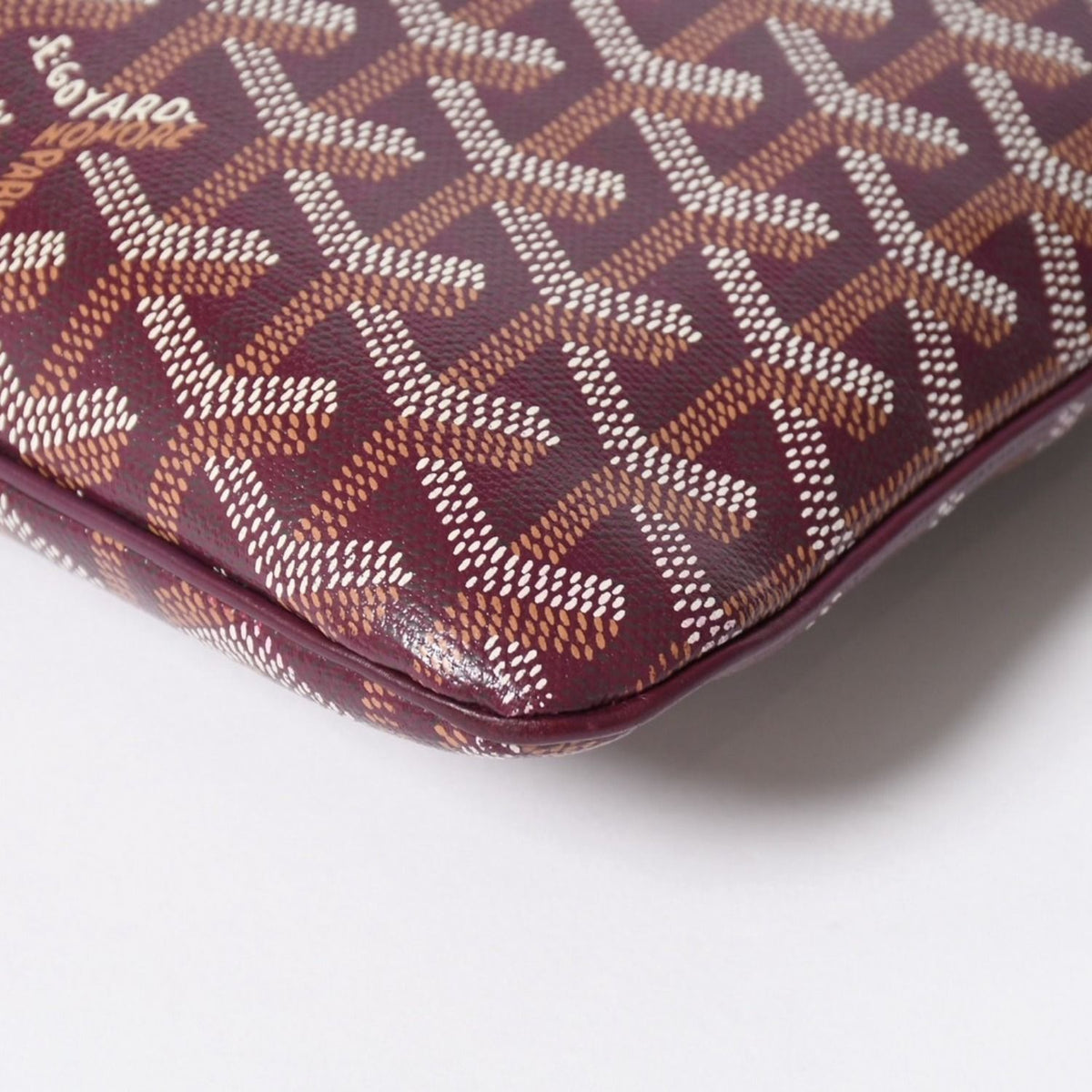 Goyard Senna GM Clutch Bordeaux Goyardine Canvas Silver — view 8
