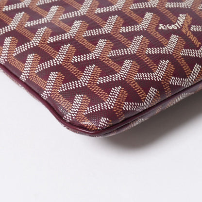 Goyard Senna GM Clutch Bordeaux Goyardine Canvas Silver — view 7