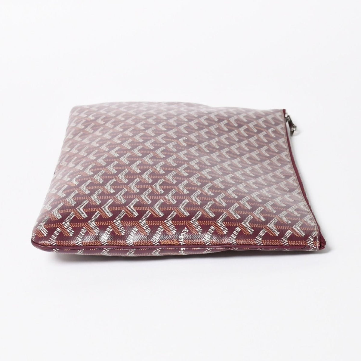 Goyard Senna GM Clutch Bordeaux Goyardine Canvas Silver — view 4