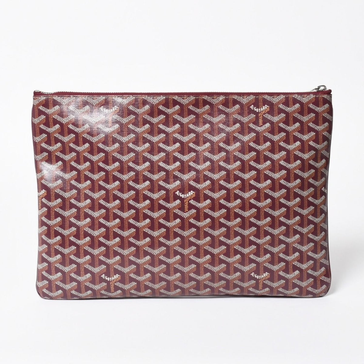 Goyard Senna GM Clutch Bordeaux Goyardine Canvas Silver — view 2