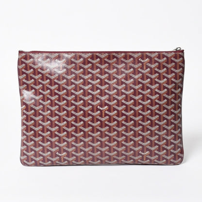 Goyard Senna GM Clutch Bordeaux Goyardine Canvas Silver — view 2