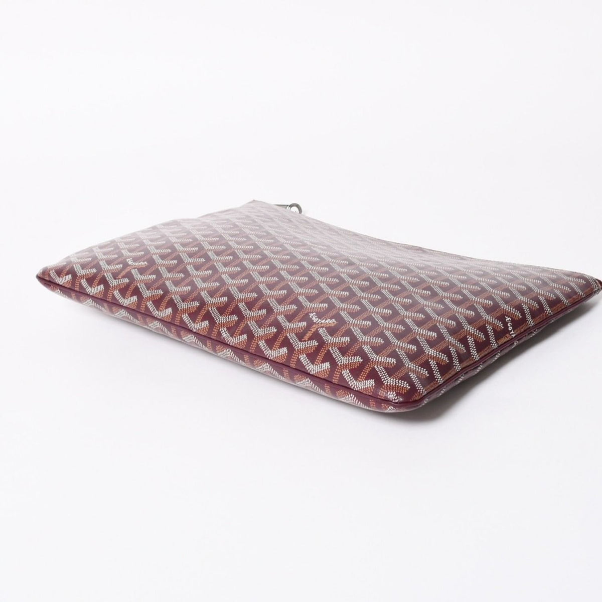 Goyard Senna GM Clutch Bordeaux Goyardine Canvas Silver — view 5