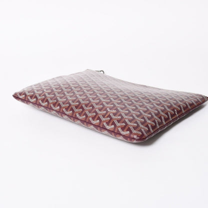 Goyard Senna GM Clutch Bordeaux Goyardine Canvas Silver — view 5