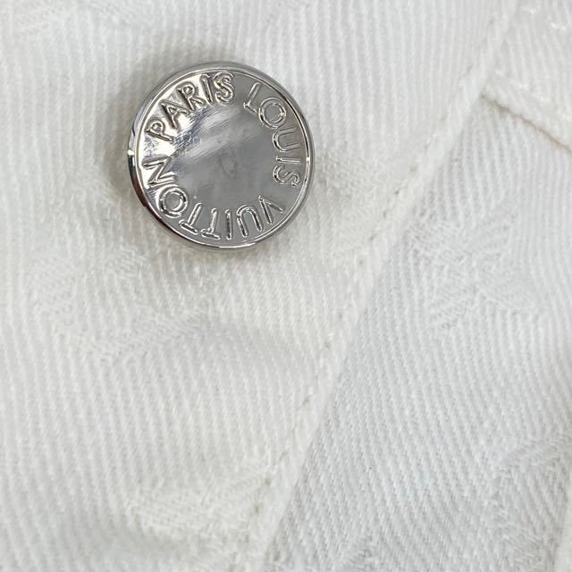 Louis Vuitton Jacket Short Sleeve Denim Monogram White — view 6