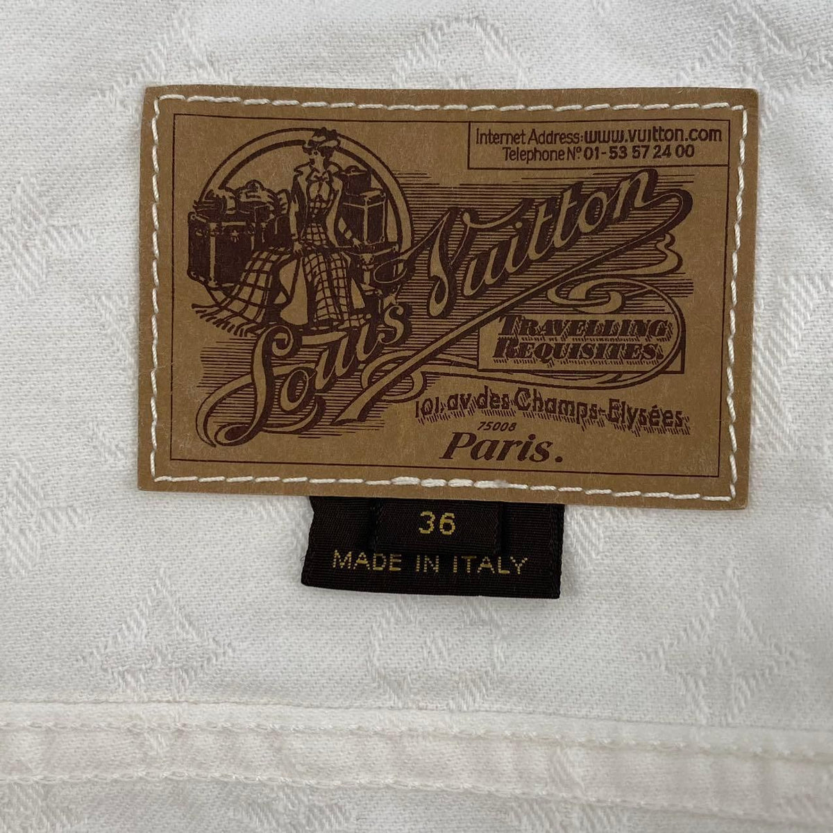 Louis Vuitton Jacket Short Sleeve Denim Monogram White — view 3