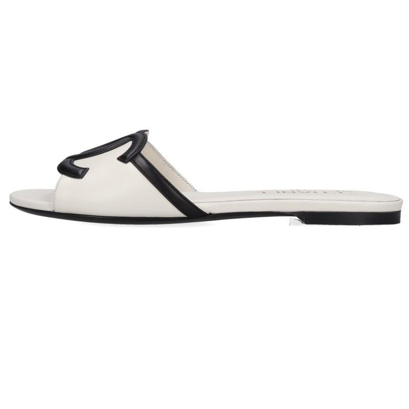 Chanel CC Logo Leather Sandals — view 2