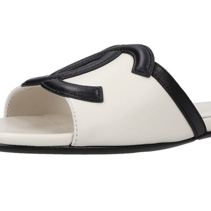 Chanel CC Logo Leather Sandals — view 5