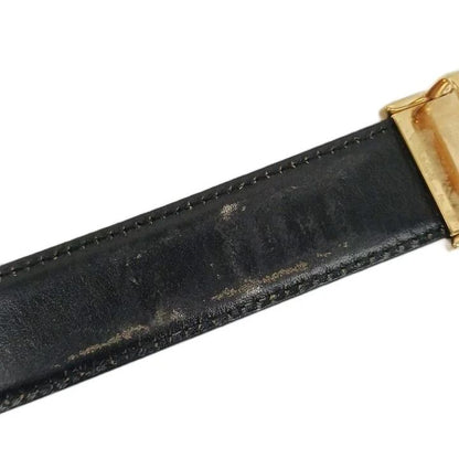 Gucci Belt Leather Buckle Square Logo Gold 70 28 Black — view 7