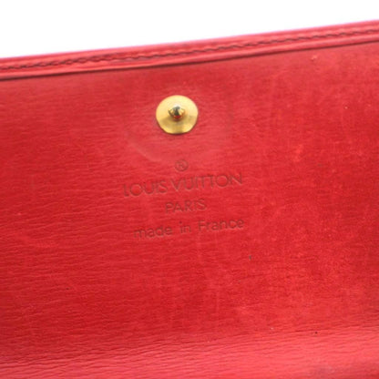 Louis Vuitton Epi Trifold Wallet Coin Purse Leather LV Logo Red — view 8