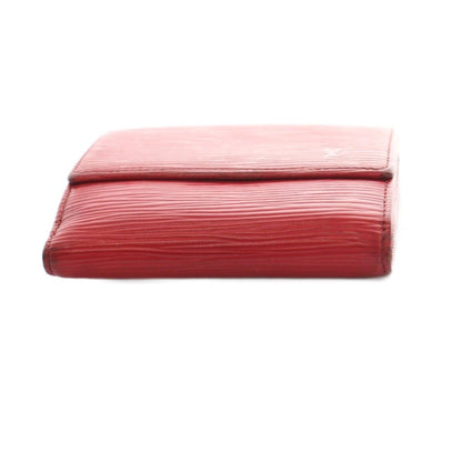 Louis Vuitton Epi Trifold Wallet Coin Purse Leather LV Logo Red — view 4
