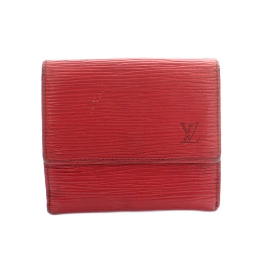 Louis Vuitton Epi Trifold Wallet Coin Purse Leather LV Logo Red