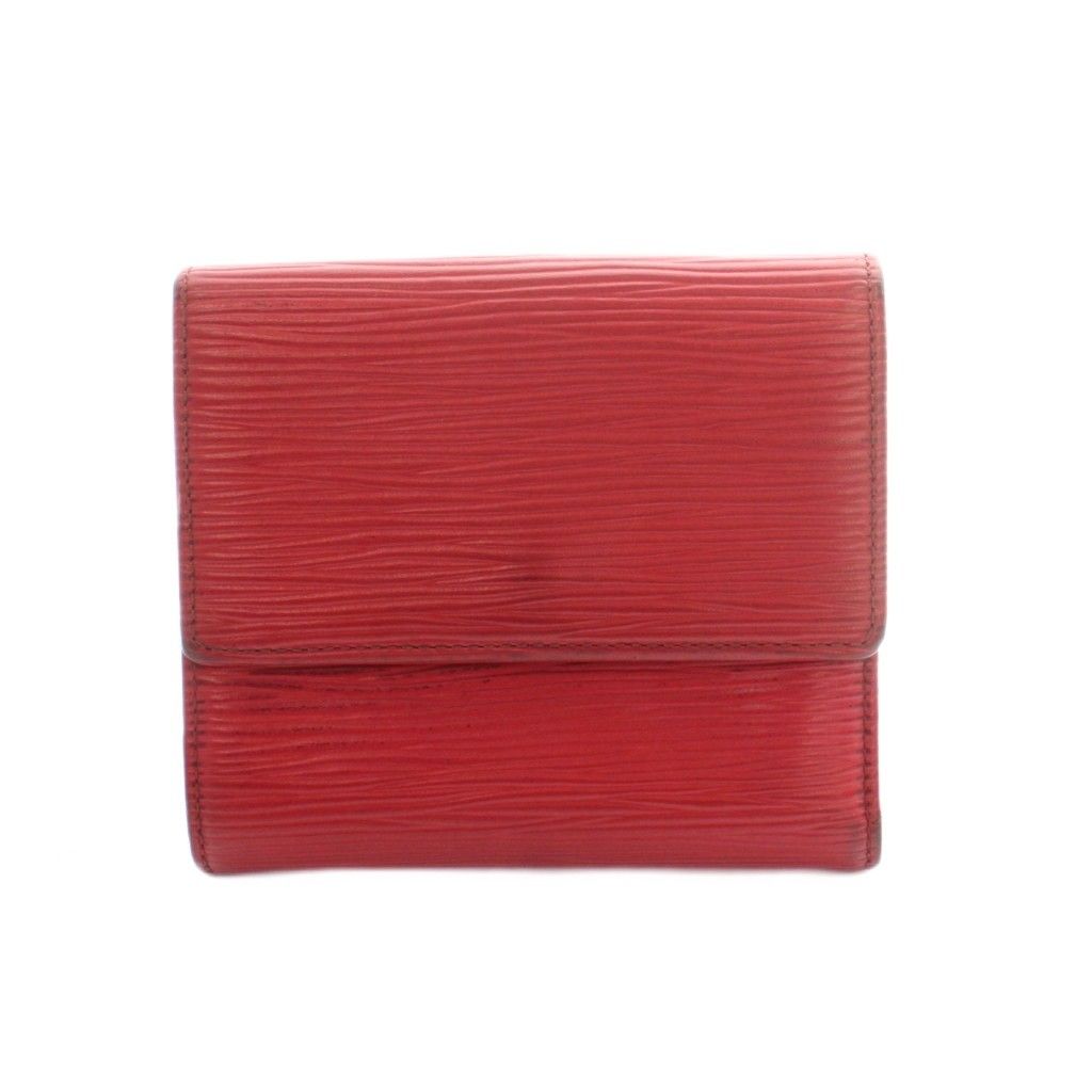 Louis Vuitton Epi Trifold Wallet Coin Purse Leather LV Logo Red — view 2