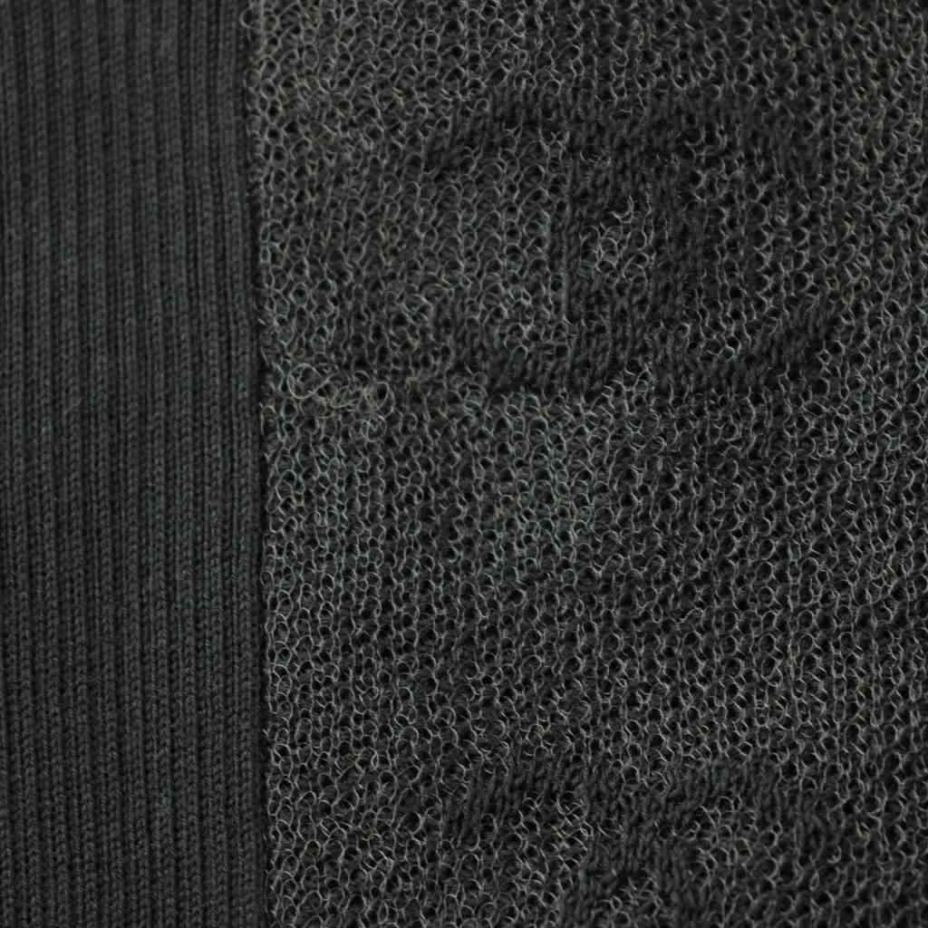 Chanel CC Logo Knit Short Sleeve Top Side Mesh Black Sweater 42 — view 6