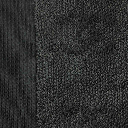 Chanel CC Logo Knit Short Sleeve Top Side Mesh Black Sweater 42 — view 6