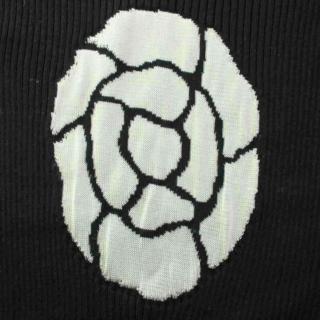 Chanel Rib Knit Sleeveless Top Cotton Silk Blend Camellia Black Sweater 42 — view 6