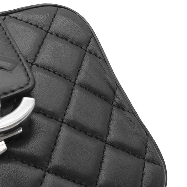 Chanel Shoulder Bag Half Coco Lambskin Black Silver Chain 24 — view 6