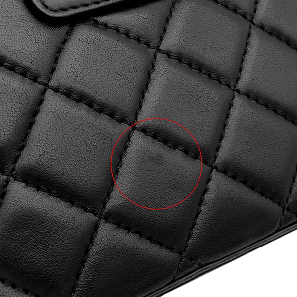 Chanel Shoulder Bag Half Coco Lambskin Black Silver Chain 24 — view 7