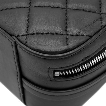 Chanel Shoulder Bag Half Coco Lambskin Black Silver Chain 24 — view 4