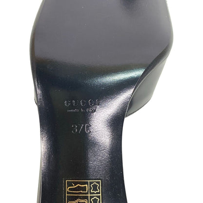Gucci Pumps Black Leather Heels — view 6