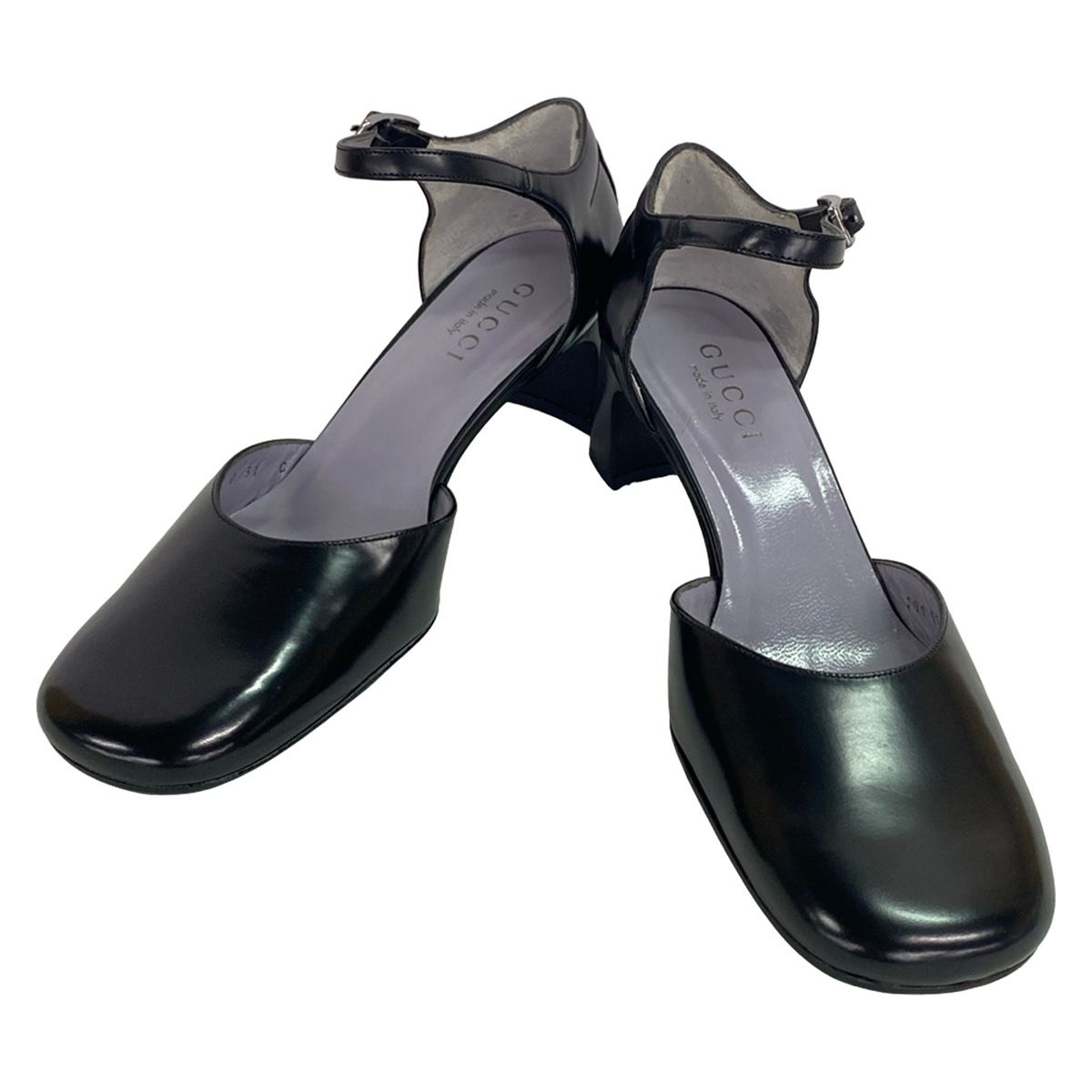 Gucci Pumps Black Leather Heels — view 2