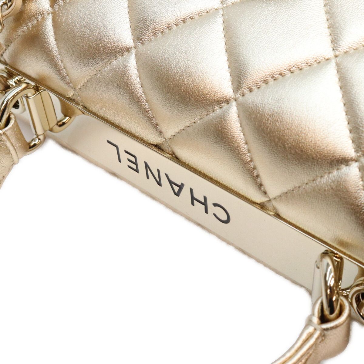 Chanel Gold Trendy CC Small Lambskin Shoulder Bag — view 7