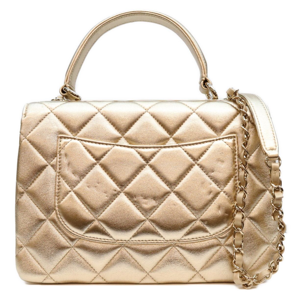 Chanel Gold Trendy CC Small Lambskin Shoulder Bag — view 3