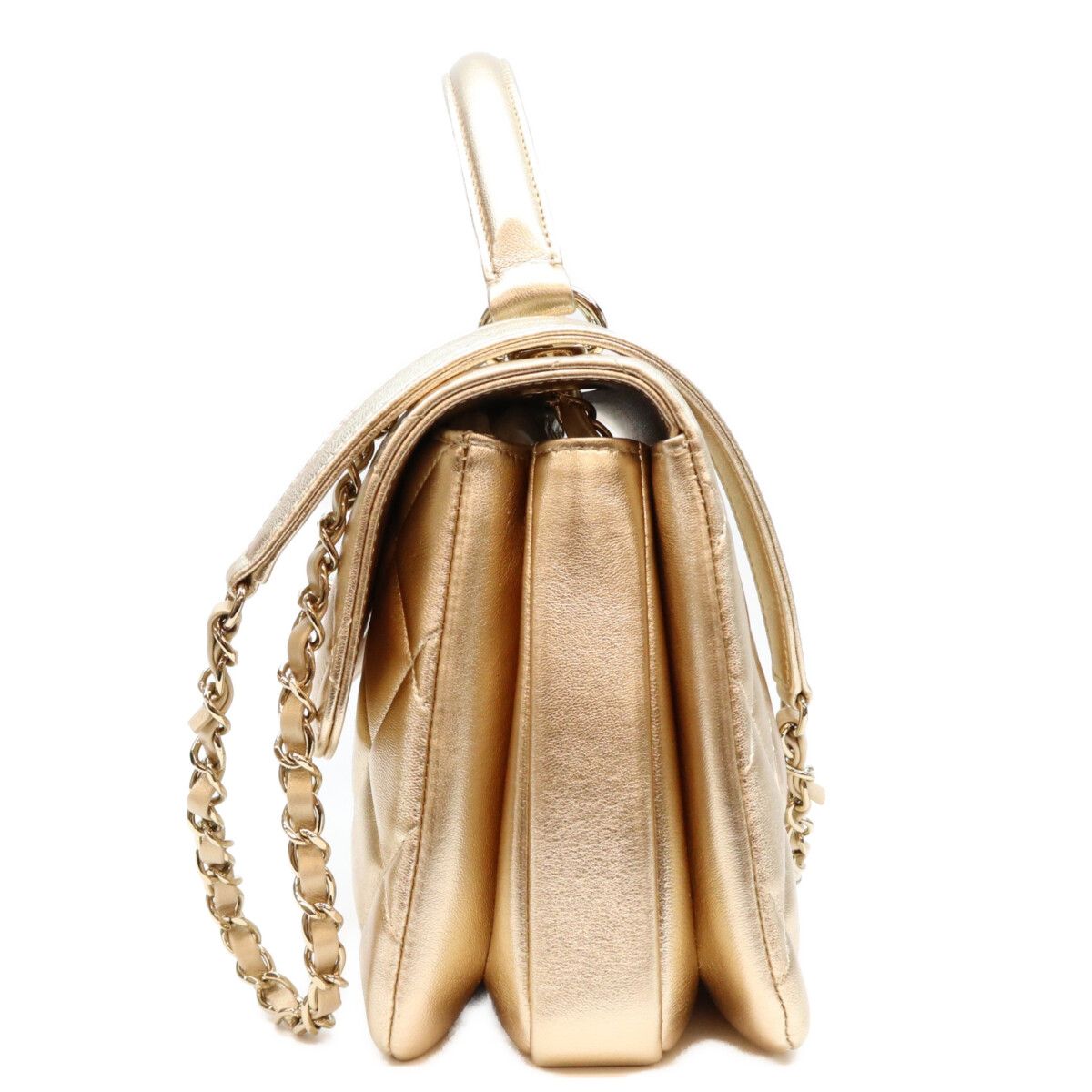 Chanel Gold Trendy CC Small Lambskin Shoulder Bag — view 2