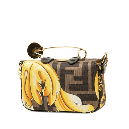 Fendi Nano Baguette Crossbody Chain Shoulder Bag Multicolor Nylon — view 2