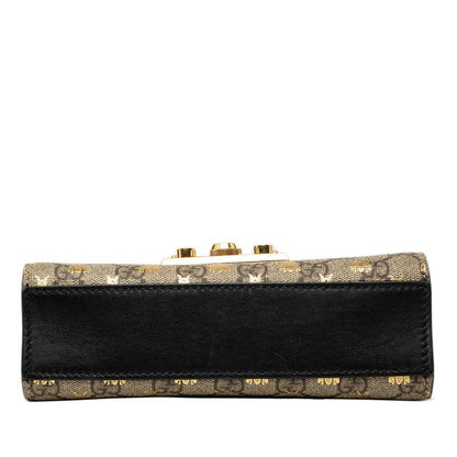 Gucci GG Supreme Beige Padlock Chain Shoulder Bag 2-Way Leather — view 3
