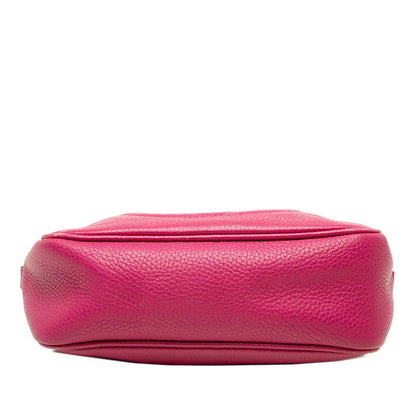 Gucci Interlocking G Soho Crossbody Shoulder Bag Pink Leather — view 3