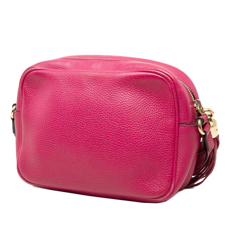 Gucci Interlocking G Soho Crossbody Shoulder Bag Pink Leather — view 2