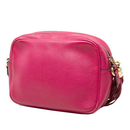 Gucci Interlocking G Soho Crossbody Shoulder Bag Pink Leather — view 2