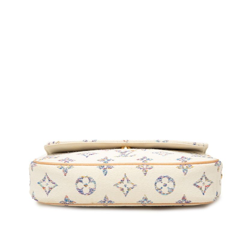 Louis Vuitton Monogram Jacquard Wallet on Chain Ivy 2-Way Shoulder Bag White — view 3