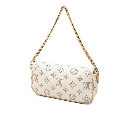 Louis Vuitton Monogram Jacquard Wallet on Chain Ivy 2-Way Shoulder Bag White — view 2